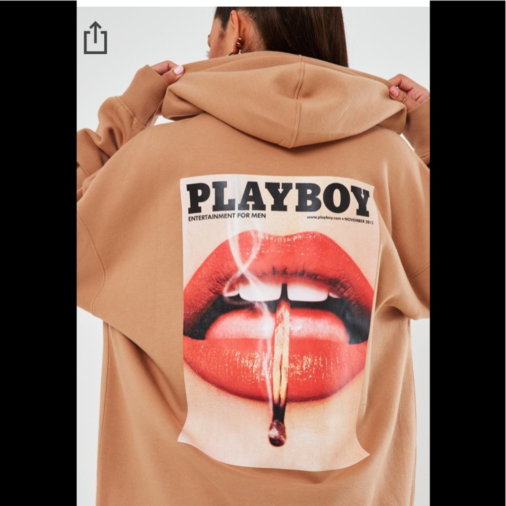 PLAYBOY Magazine Print Oversized Hoodie Sweatshirt Dress ❌PRICE FIRM NO OFFERS❌ - Picture 4 of 5